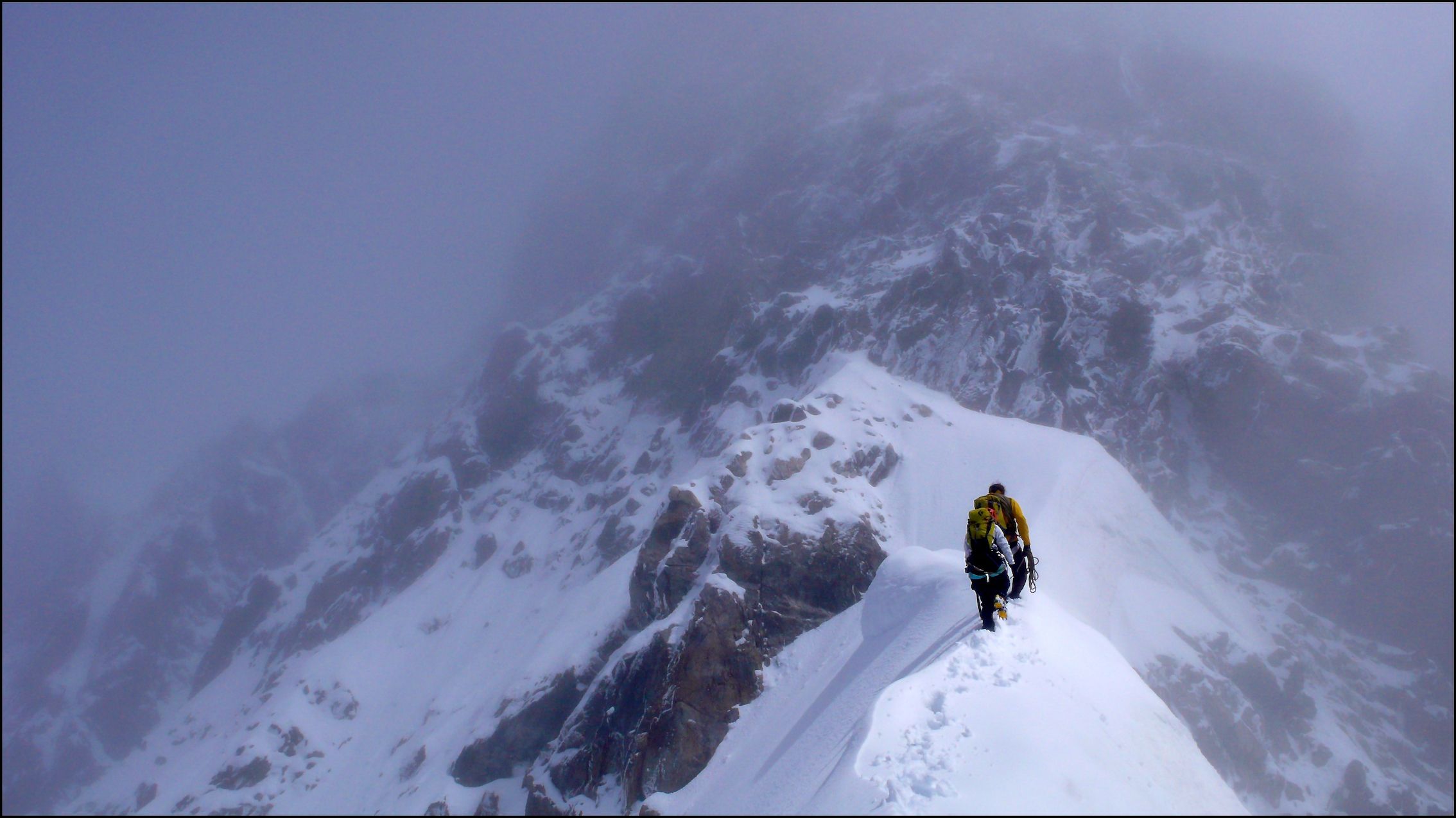 Winter mountaineering in Chamonix with Chamex guides.