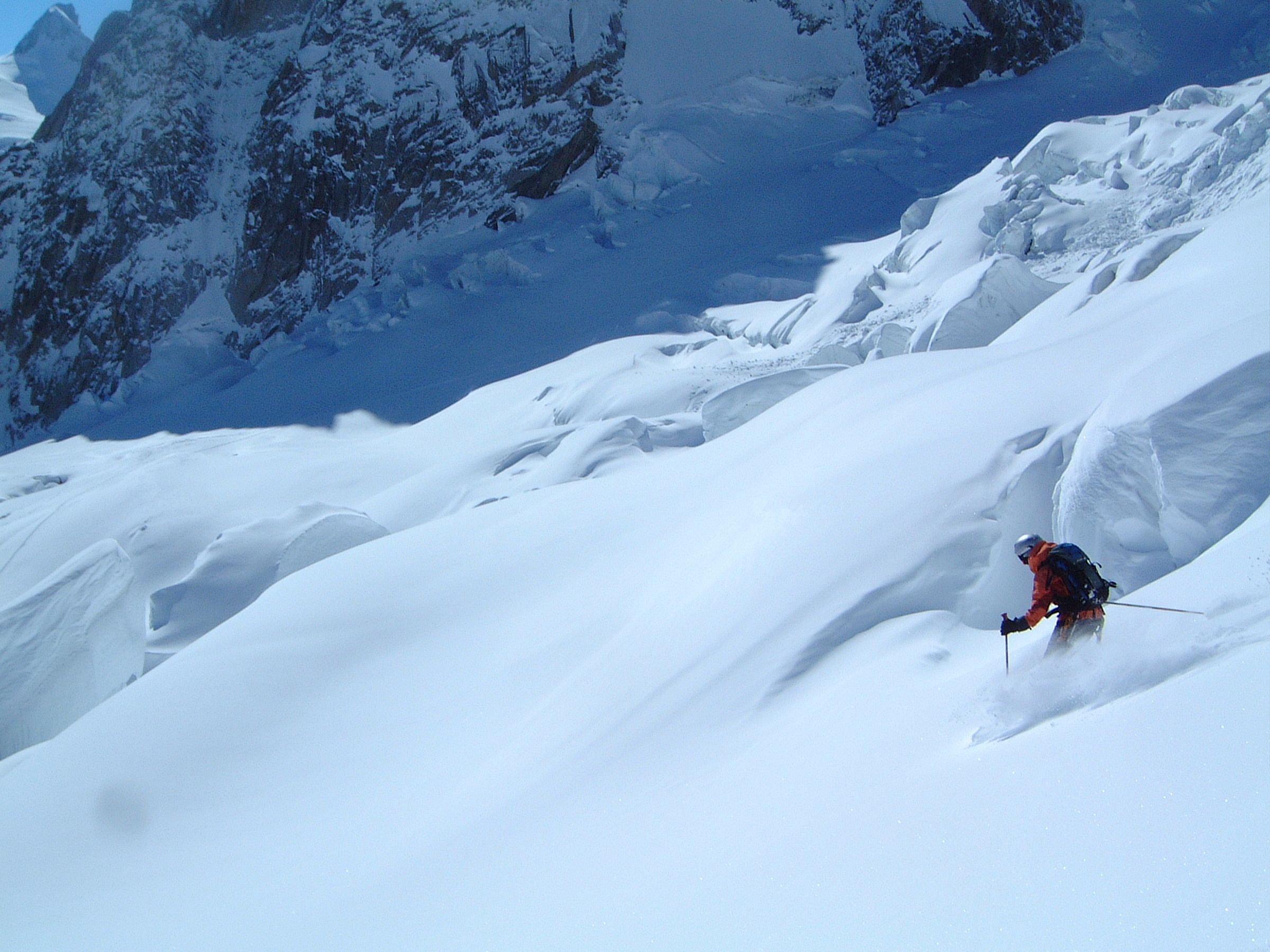 Fresh powder on the Vallée Blanche