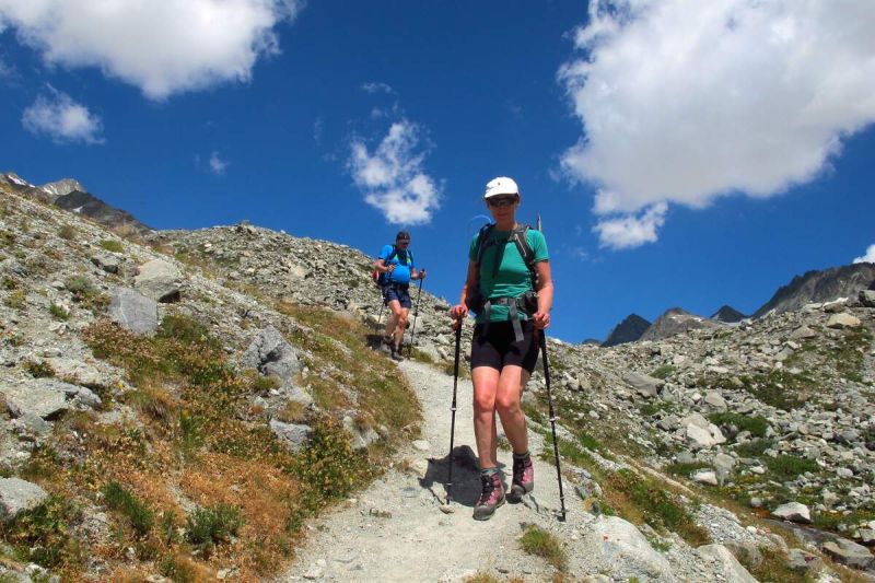 Hikers on the Tour du Mont Blanc