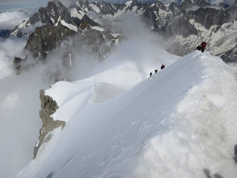 The Aiguille du Midi ridge, Chamonix Mont Blanc