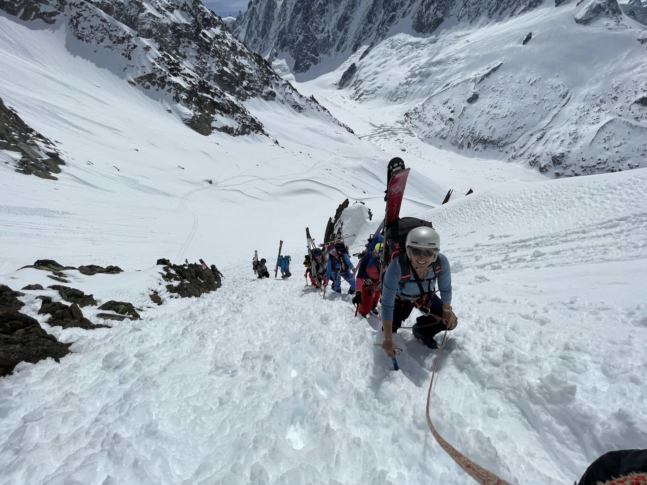 Chamex team on the col du Passon in Chamonix.