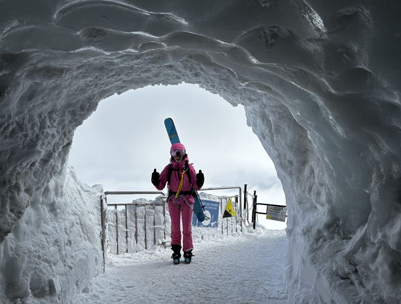 The ice tunnel on top of Aiguille du Midi to access the Vallee Blanche ski run.