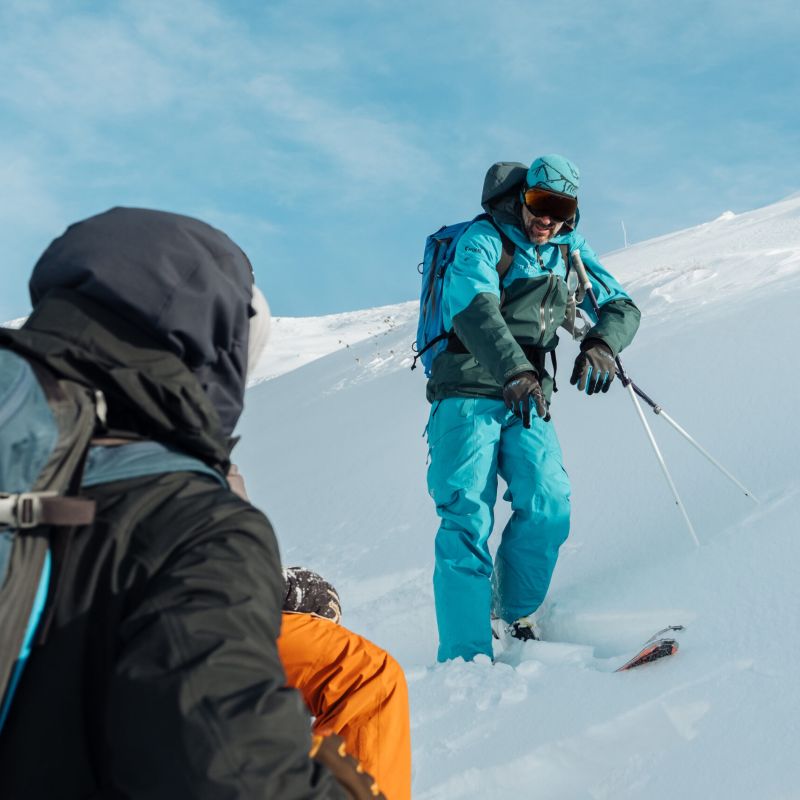 Transceiver search during the Chamex Avalanche Safety course